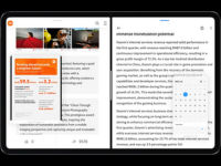 Multi-window display Up to four apps opened at the same time