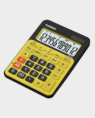 CASIO Mini Desk Calculator | 12-Digit Extra Large Display | Solar and Battery Powered | Tax and Profit Margin Calculation | Currency Exchange Function | MS-20NC-BYW-S-DC - Yellow