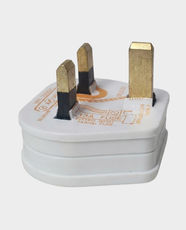 Sirocco 3-Pin UK Plug 13A | Ideal for Home Appliances, Power Tools, and Office Equipment | S9538 - White