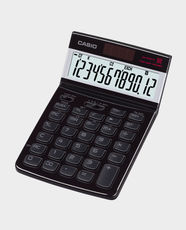 CASIO Office Desk Calculator | 12-Digit Extra Large Display | Solar and Battery Powered | Tax Calculation and Currency Exchange Function | Profit Margin Percent Key | JW-210TV-BK - Black