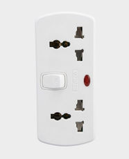 Sirocco 4 Way Universal Multi Socket with Switch | Ideal for Home, Office, Travel and Electronics | W024P - White