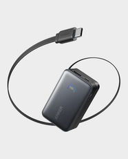 Anker Nano 10000mAh Power Bank with Built-In Retractable USB-C Cable | 45W Fast Charging | 20000 Bends and Pulls | PD and QC Charging Technology | A1638H11 - Black