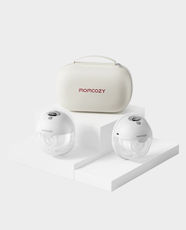 Momcozy M5 All-in-one Double Wearable Breast Pump | 120ml Capacity | 24mm Default Flange Size | Type-C Rechargeable | Low Noise Level | Auto Shut-Off - Quill Grey