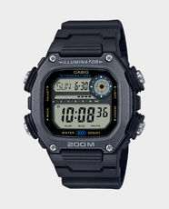 CASIO Sports Digital Watch | 200m Water Resistant | Sporty Design | Black Resin Strap | DW-291HX-1AVDF - Grey Dial