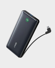Anker Nano 20000mAh Power Bank with Built-In USB-C Cable | 30W Fast Charging | Smart Display for Power Status | PPS Fast Charging Support | Trickle Charging Mode | A1387H11 - Black