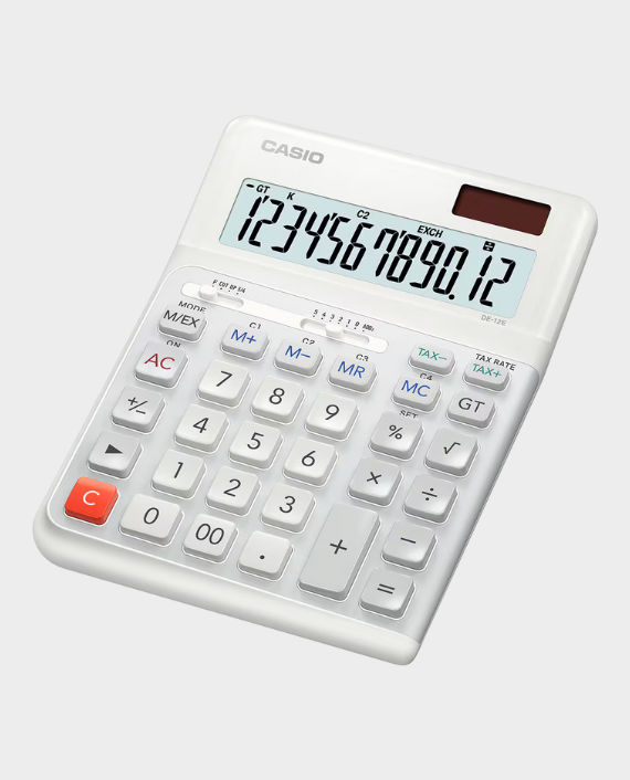 Buy CASIO Desktop Calculator DE 12E WE W DP White In Qatar buy-casio-desktop-calculator-de-12e-we-w-dp-white-in-qatar
