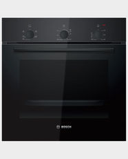 Bosch Series 2 Built-in Electric Oven 60cm | 71L Capacity | Hydrolytic Cleaning | 4 Heating Modes | Half Width Grill | Conventional Heat | Bottom Heat | Full Width Variable Grill | Black | HBF011BA1M - Black
