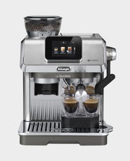 Delonghi La Specialista Touch Manual Pump Bean to Cup Coffee Machine | 1450W Power | 1.8L Water Tank | 3.5 Inch TFT Display | 15 Bar Pump Pressure | 15 Grinder Settings | 8 Customisable Recipes | EC9455.M - Metal