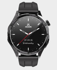 AIWR Peps 1R Smartwatch | 1.43-Inch AMOLED Display | Standby Mode 45+ Days Battery Life | 5ATM Water Resistance | Activity Tracking and AI Powered Watch Face | Bluetooth 5.2 - Black
