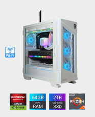 Pre-Built Gaming PC with AMD Ryzen 7 9800X3D | Sapphire NITRO+ Radeon RX 9070 16GB | 64GB DDR5 6000MHz RGB | Kingston NV3 2TB NVMe SSD | 750W PCIe 5.0 PSU