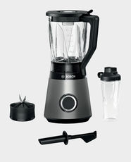 Bosch Series 4 VitaPower Blender 1200W | 1.5L ThermoSafe Glass Jug | 4-Wing Stainless Steel Blades | 2-Speed + Pulse | ToGo Bottle Included | Dishwasher-Safe | 30,000 RPM Motor | BPA-Free Plastics | MMB6174SG