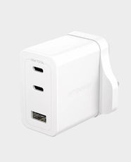 Empower by Panzerglass Grand Prix High-Speed Multiple Charger | 70W | 2x USB-C and USB-A | UK Plug - Silver White