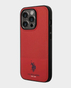 U.S. Polo iphone 15 Pro Pu Leather Mesh Pattern Dh Case (Red)