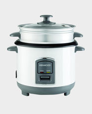 Kenwood Rice Cooker | 0.6L Capacity | 300W Power | Non-Stick Pot and Glass Lid | Automatic Cooking | RCM06.000WH - White