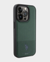 U.S. Polo iphone 15 Pro Pu Leather Mesh Pattern Dh Case  (Green)