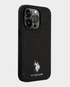 U.S. Polo iphone 15 Pro Max Pu Leather Hs Pattern Case (Black)
