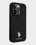 U.S. Polo iphone 15 Pro Max Pu Leather Hs Pattern Case (Black)