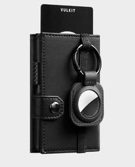 VULKIT Banknote Compartment and ID Window Pop-Up Wallet with Removable AirTag Holder - New Black in Qatar