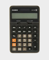 CASIO Desktop Calculator | 12-Digit Extra Large Display | Solar and Battery Powered | Independent and Grand Total Memory | Mark-Up | Basic Calculation | Regular Percent | AX-12B-W-DC - Black