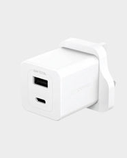 Empower by Panzerglass Grand Prix Turbo Charger | 35W | USB-C and USB-A | UK Plug | GaN Technology and Power Delivery 3.1 - Silver White