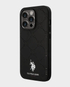 U.S. Polo iphone 15 Pro Max Pu Leather Hs Pattern Case (Black)