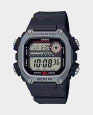 CASIO Sports Digital Watch | 200m Water Resistant | Sporty Design | Black Resin Strap | DW-291H-1AVDF - Grey and Black