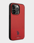 U.S. Polo iphone 15 Pro Pu Leather Mesh Pattern Dh Case (Red)