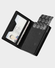VULKIT VC502 RFID Blocking Card Holder with Aluminum Pop-Up Ejector | Zipper Coin Pocket, ID Window & Magnetic Closure | Slim Eco-Friendly Minimalist Wallet - Black