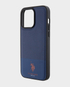 U.S. Polo iphone 15 Pro Pu Leather Mesh Pattern Dh Case (Navy)