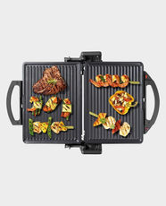 Bosch Contact Grill 2000W | 3-in-1 Versatile Grilling Positions | Non-Stick Ceramic Coated Plates | Adjustable Thermostat | Removable Dishwasher-Safe Plates | Integrated Grease Tray | TCG3302GB - Silver