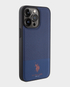 U.S. Polo iphone 15 Pro Pu Leather Mesh Pattern Dh Case (Navy)