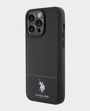 U.S. Polo iphone 15 Pro Pu Leather Mesh Pattern Dh Case (Black)