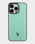U.S. Polo iPhone 15 Pro Max PU Leather HS Pattern Case (Green) in Qatar