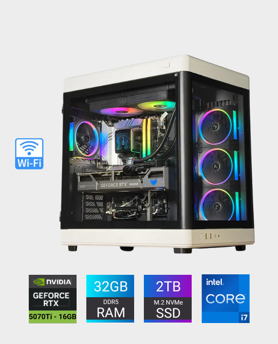 Buy Pre Built Gaming PC I7 14700K ASUS 16GB RTX 5070 Ti Corsair 32GB Anas 5 3Pw2Y0YCI 