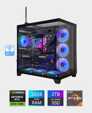 Pre-Built Gaming PC with AMD Ryzen 7 7700X | PALIT GeForce RTX 5070 Infinity 3 12GB | 32GB DDR5 RGB | PNY XLR8 CS3140 2TB NVMe SSD | DeepCool PN850D 850W ATX PSU