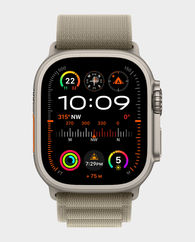 Apple Watch Ultra 2 MREY3 GPS + Cellular 49mm (M) Titanium Case With Olive Alpine Loop in Qatar