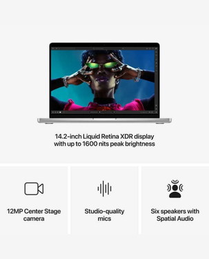 Apple MacBook Pro 16-Inch | M4 Max Chip | 14-Core CPU 32-Core GPU | 36GB RAM 1TB SSD | macOS | English/Arabic Keyboard | MX2V3AB - Silver