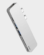 WIWU T08 USB Type-C 7 IN 1 Hub Aluminum Case for Mac in Qatar