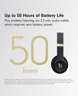 Beats Solo 4 On-Ear Wireless Headphones MC2L4 - Black & Gold