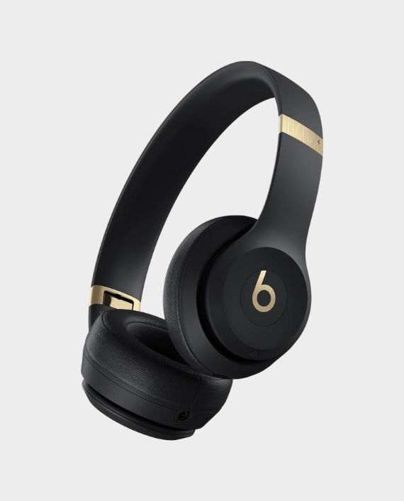 Beats Solo 4 On-Ear Wireless Headphones | Bluetooth 5.3 | 50 Hours of Listening | MC2L4 - Black & Gold