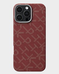 Pitaka Tactile Woven Case Case for iPhone 16 Pro (Red/Gold) in Qatar