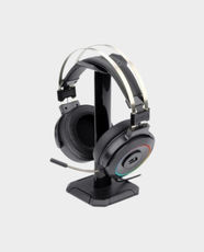 Redragon Lamia 2 USB RGB Gaming Headset with Stand | Virtual 7.1 Surround Sound | 3D Sound Effect | Sound Controller & Mute Button | 40mm Driver | 32 Ohms Impedance | 20 Hz Frequency | H320RGB-1 - Black
