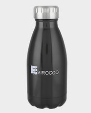 Sirocco Vacuum Sport Bottle | 350ml/12oz | 18/8 Stainless Steel | Double-Walled Vacuum Insulation | BPA-Free | Screw On Spill Proof Cap | SR-5200 - Black