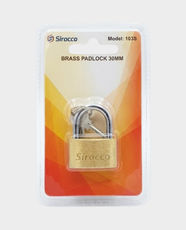 Sirocco Brass Padlock with Keys | 30mm | Solid Brass Body | Gold Finish | 3 Keys Included | Durable & Secure | 103S