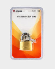 Sirocco Brass Padlock | 25mm | Solid & Durable | Ideal for Home, Travel & Security Use | 1025