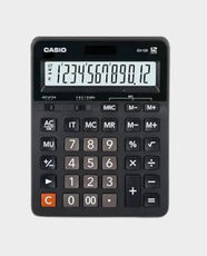 CASIO Desktop Calculator | 12 Digit Extra-Large LCD Display | Solar and Battery Powered | GT and Independent Memory | Mark-Up/ Percentage / Square Root Functions | DX-12B-BK-W-DC - Black