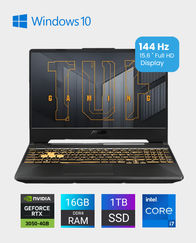 ASUS TUF Gaming F15 / FX506HEB-HN154T / Intel Core i7-11800H / 16GB RAM / 1TB SSD / GeForce RTX 3050 4GB / 15.6 inch FHD / Windows 10 Home – Eclipse Grey