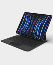 Blupebble Magic Folio Detachable Magnetic Keyboard with Trackpad for iPad Pro 12.9 inch 6th Generation 2023 | Backlit English and Arabic Keyboard | Bluetooth 5.0 | USB C Charging | BP-FOLIO-MT129IN-AR-EN-BK - Black