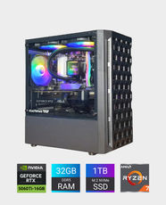 Pre-Built Gaming PC with AMD Ryzen 7 7700X | ASUS Dual GeForce RTX 5060 Ti 16GB OC | 32GB TeamGroup T-Force Delta RGB DDR5 6000MHz | ADATA XPG Gammix S70 Blade 1TB NVMe | SilverStone 750W Gold ATX 3.1 PSU