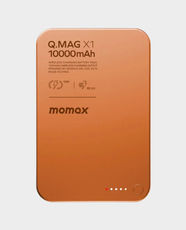 Momax Q.Mag X1 Gen 2 Magnetic Wireless Power Bank 10000mAh | 15W Qi Wireless Charging | PD20W USB-C Fast Output | Compatible with iPhone 12-16 Series, MagSafe AirPods and Android Devices - Orange